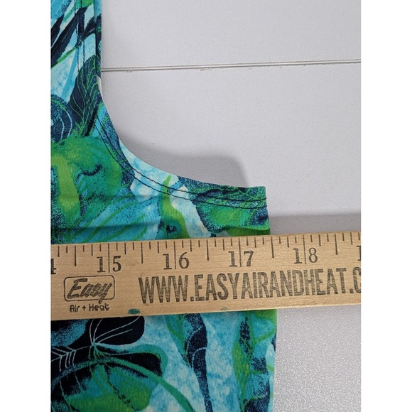 Tommy Bahama Golf Shirt Womens Medium Tropical Leaf Print Sleeveless Top - Picture 7 of 9